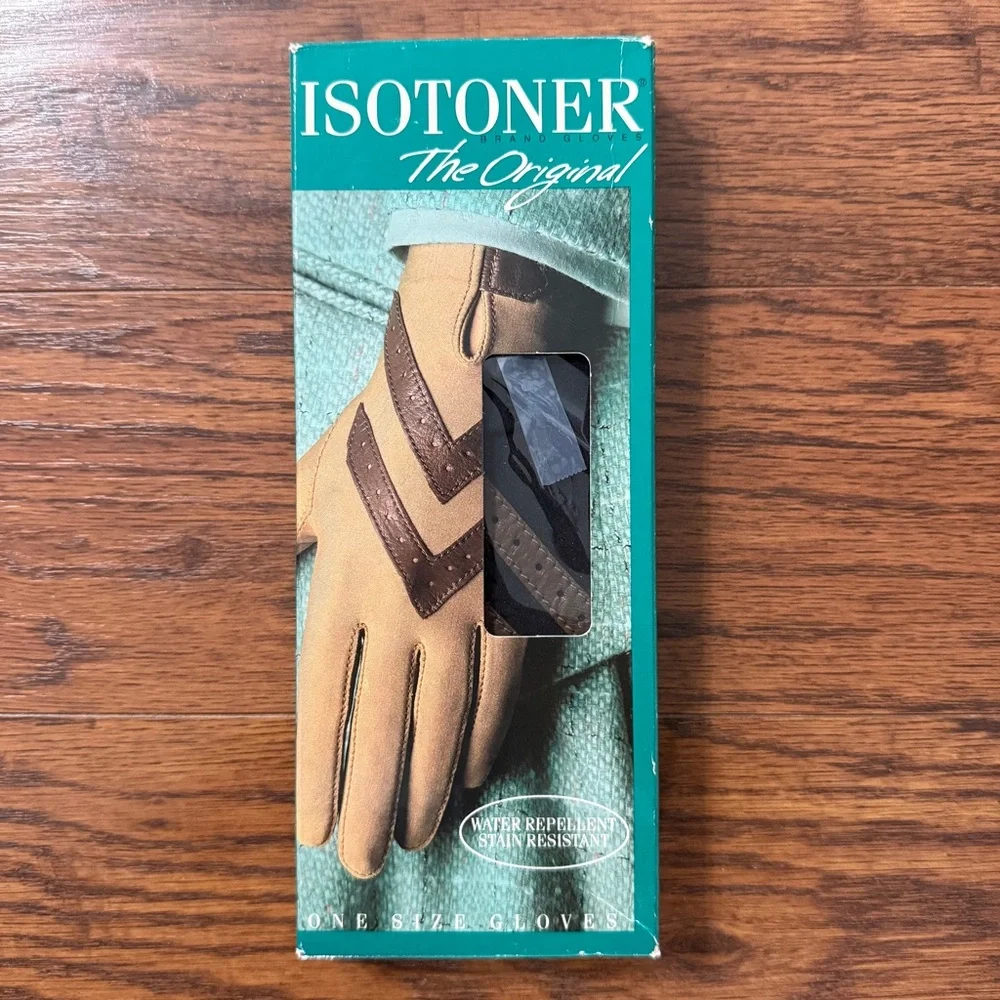 Isotoner Aris Black Mink Gloves One Size New in Box - Picture 8 of 11